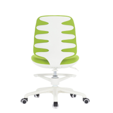 Detská stolička Candy, textil, biely podstavec, zelená farba - 5