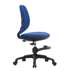 Detská stolička Candy, textil, čierny podstavec, modrá farba - 3