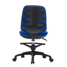 Detská stolička Candy, textil, čierny podstavec, modrá farba - 4
