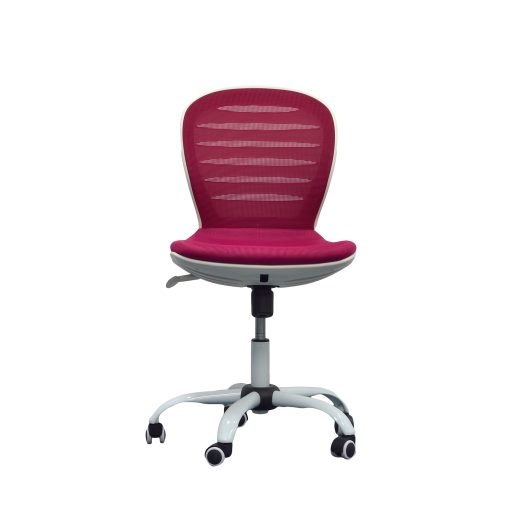 Detská stolička Flexy, textil, biely podstavec , červená - 1
