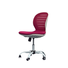 Detská stolička Flexy, textil, biely podstavec , červená - 2
