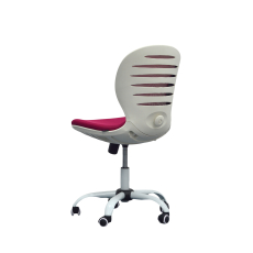 Detská stolička Flexy, textil, biely podstavec , červená - 3