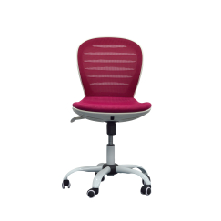 Detská stolička Flexy, textil, biely podstavec , červená