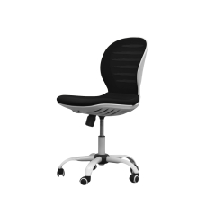 Detská stolička Flexy, textil, biely podstavec , čierna - 2