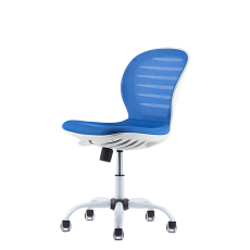 Detská stolička Flexy, textil, biely podstavec , modrá - 2