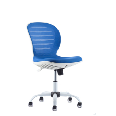 Detská stolička Flexy, textil, biely podstavec , modrá - 3