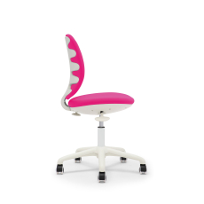 Detská stolička Flexy, textil, biely podstavec , ružová - 3