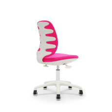 Detská stolička Flexy, textil, biely podstavec , ružová - 4