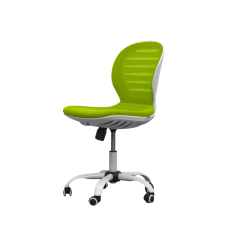 Detská stolička Flexy, textil, biely podstavec , zelená - 2