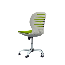 Detská stolička Flexy, textil, biely podstavec , zelená - 3