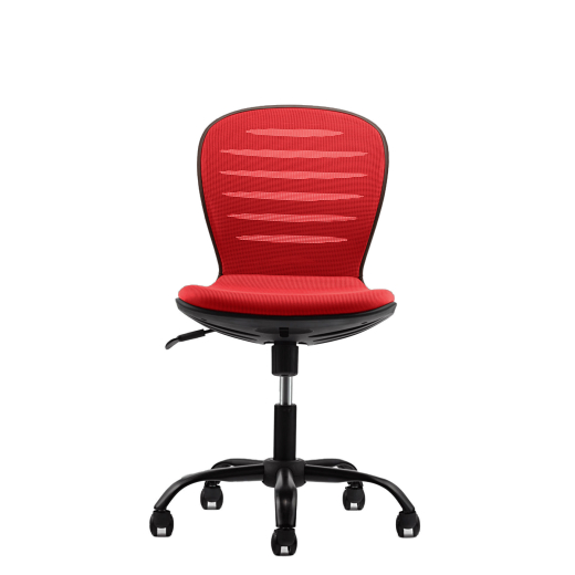 Detská stolička Flexy, textil, čierna základňa / červená - 1