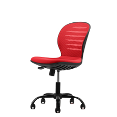 Detská stolička Flexy, textil, čierna základňa / červená - 2