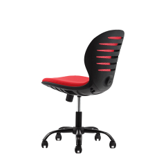 Detská stolička Flexy, textil, čierna základňa / červená - 4