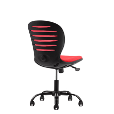 Detská stolička Flexy, textil, čierna základňa / červená - 6