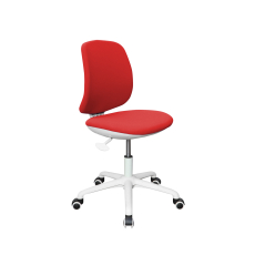 Detská stolička Lucky, textil, biely podstavec / červená - 2