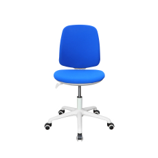 Detská stolička Lucky, textil, biely podstavec / modrá - 1