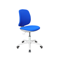 Detská stolička Lucky, textil, biely podstavec / modrá - 2