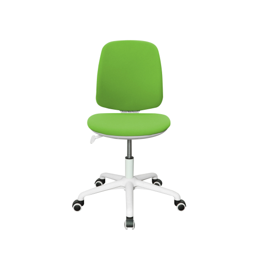 Detská stolička Lucky, textil, biely podstavec / zelená - 1