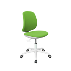 Detská stolička Lucky, textil, biely podstavec / zelená - 2