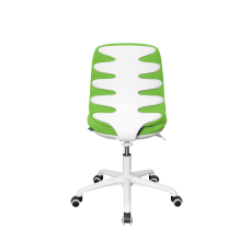 Detská stolička Lucky, textil, biely podstavec / zelená - 4