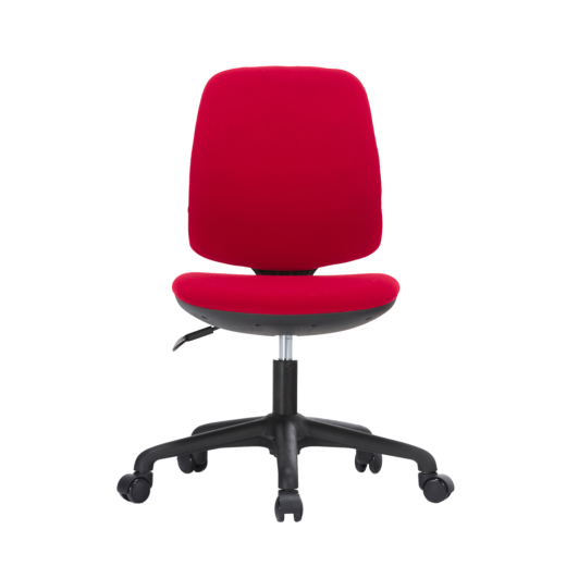 Detská stolička Lucky, textil, čierna základňa / červená - 1