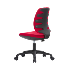 Detská stolička Lucky, textil, čierna základňa / červená - 5