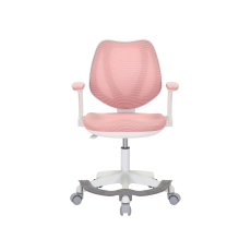 Detská stolička Sweety, textil, biela podnož / ružová - 1