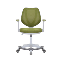 Detská stolička Sweety, textil, biela podnož / zelená