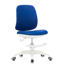 Dětská židle Candy, textil, bílá podnož, modrá - 2