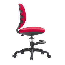 Dětská židle Candy, textil, černá podnož, červená - 2