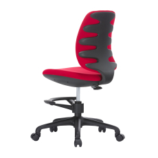 Dětská židle Candy, textil, černá podnož, červená - 4