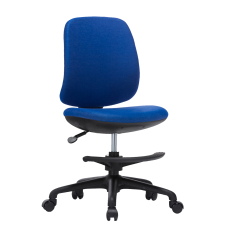 Dětská židle Candy, textil, černá podnož, modrá - 2