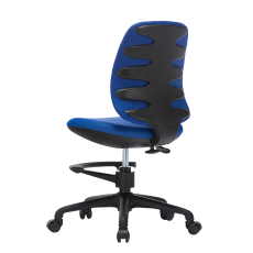 Dětská židle Candy, textil, černá podnož, modrá - 5