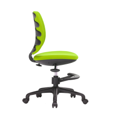 Dětská židle Candy, textil, černá podnož, zelená - 3