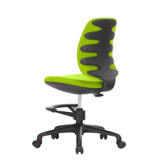 Dětská židle Candy, textil, černá podnož, zelená - 5