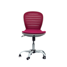 Dětská židle Flexy, textil, bílá podnož , červená - 1