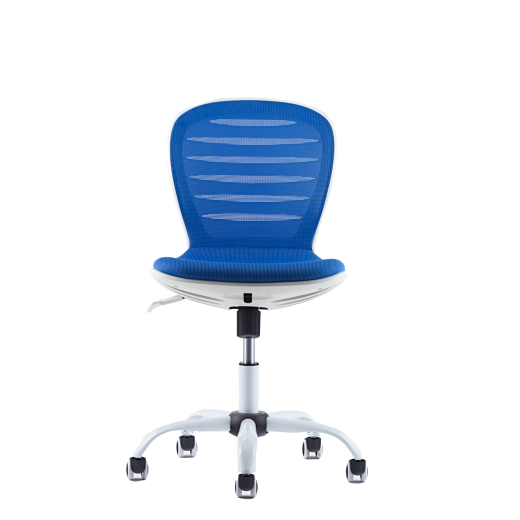 Dětská židle Flexy, textil, bílá podnož , modrá - 1