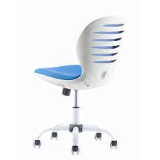 Dětská židle Flexy, textil, bílá podnož , modrá - 7