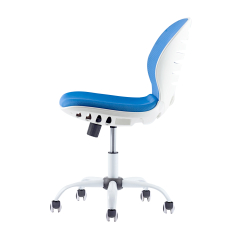 Dětská židle Flexy, textil, bílá podnož , modrá - 8