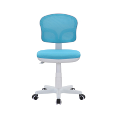 Dětská židle Honey, textil, bílá podnož / modrá - 1