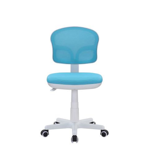 Dětská židle Honey, textil, bílá podnož / modrá