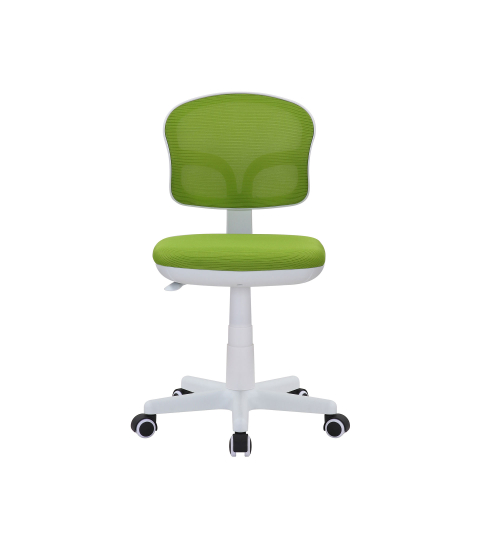 Dětská židle Honey, textil, bílá podnož / zelená