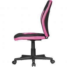 Dětská židle Jurek, syntetický kůže, černá/růžová - 4