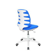 Dětská židle Lucky, textil, bílá podnož / modrá - 3