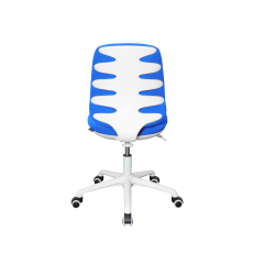 Dětská židle Lucky, textil, bílá podnož / modrá - 4