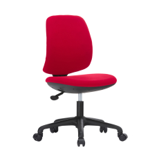 Dětská židle Lucky, textil, černá podnož / červená - 2