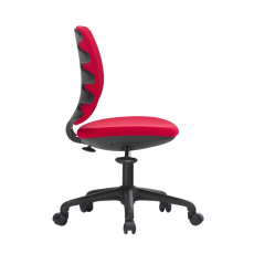 Dětská židle Lucky, textil, černá podnož / červená - 3