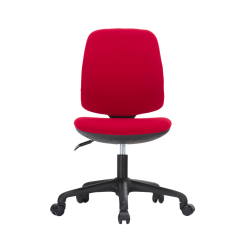 Dětská židle Lucky, textil, černá podnož / červená