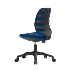 Dětská židle Lucky, textil, černá podnož / modrá - 5