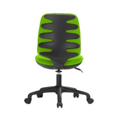 Dětská židle Lucky, textil, černá podnož / zelená - 3